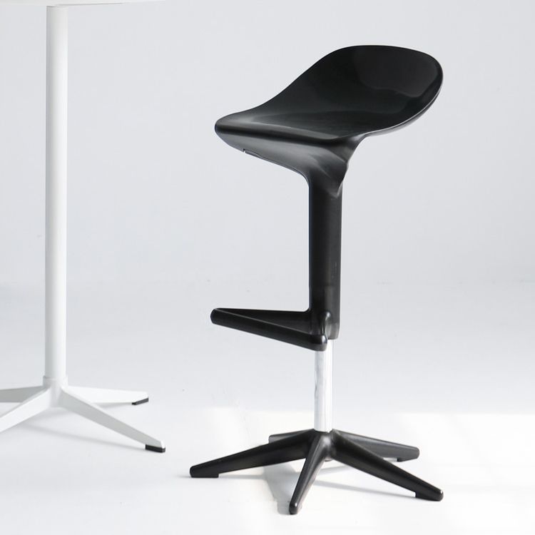 Modern Adjustable Height Counter Stool Plastic Footrest Bar Stool