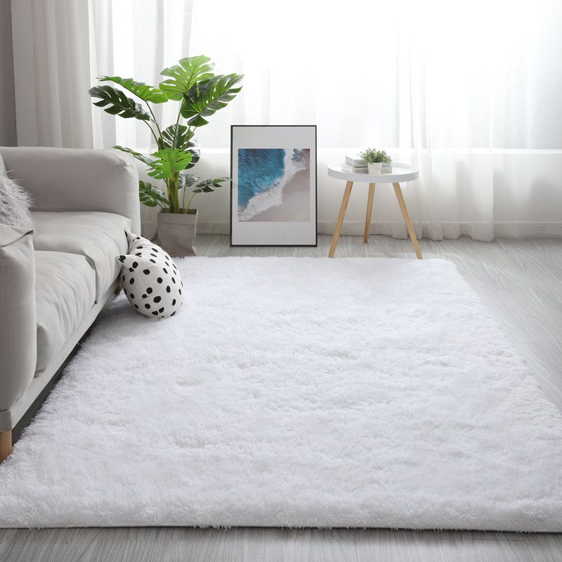 Multicolor Modern Area Carpet Polyester Solid Indoor Rug Non-Slip Backing Carpet for Living Room