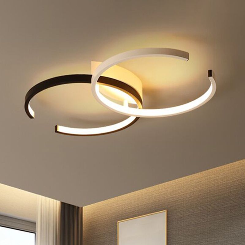 Double-C acrylique près du minimalisme de lampe au plafond