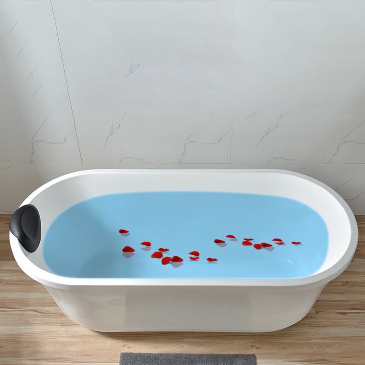 Stand Alone Antique Finish Bathtub Modern Oval Soaking Bath Tub