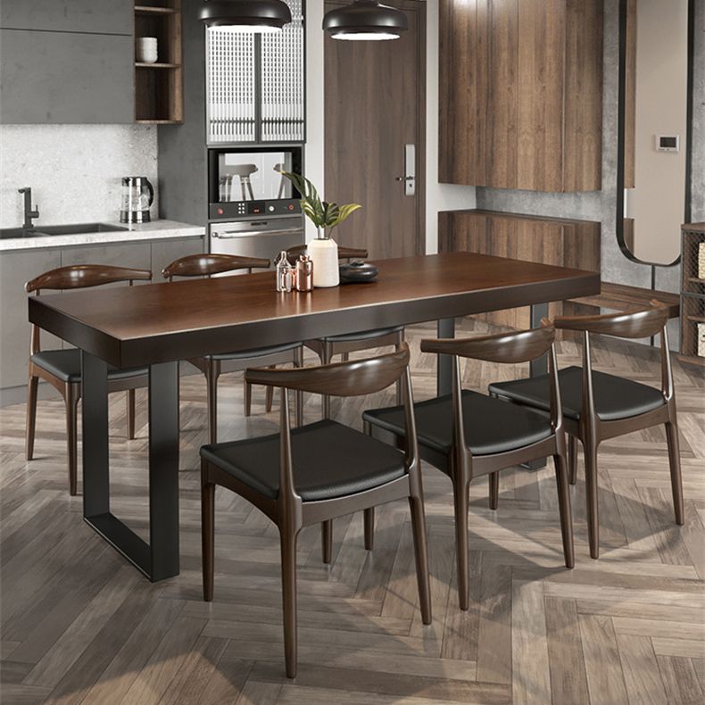 Rectangle Dining Table Set 1/5/7 Pcs Solid Wood Dining Table and Chairs