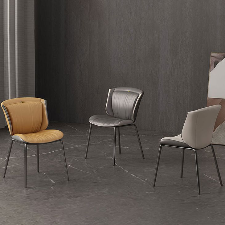 Silla auxiliar para el hogar, silla de metal tapizada con respaldo lateral para comedor (juego de 2)