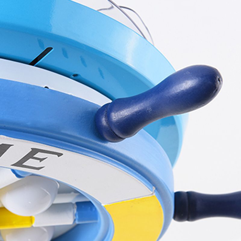 Éclairage de ventilateur de pendentif bleu
