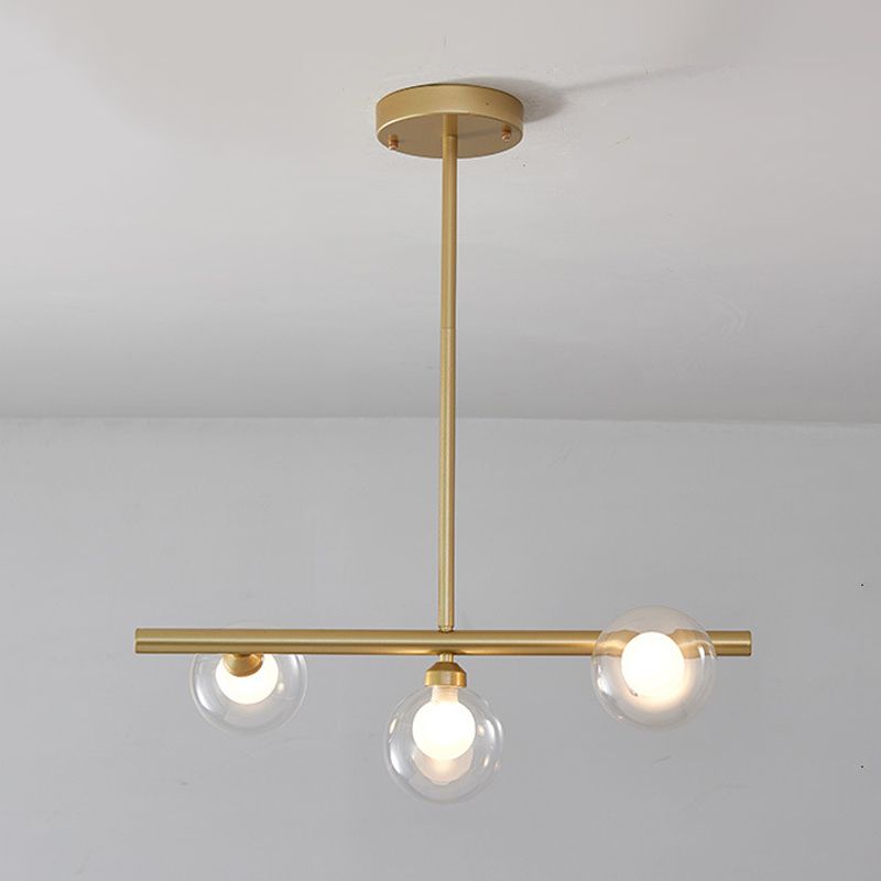 Simplicity Island Lighting Fixture Glass Shade Hanging Light for Dining Room