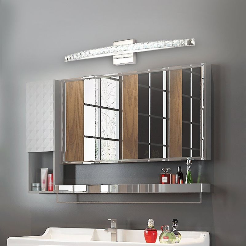 1 Light Geometric Vanity Lighting Fixtures Modern Style Crystal LED Mirror Lights