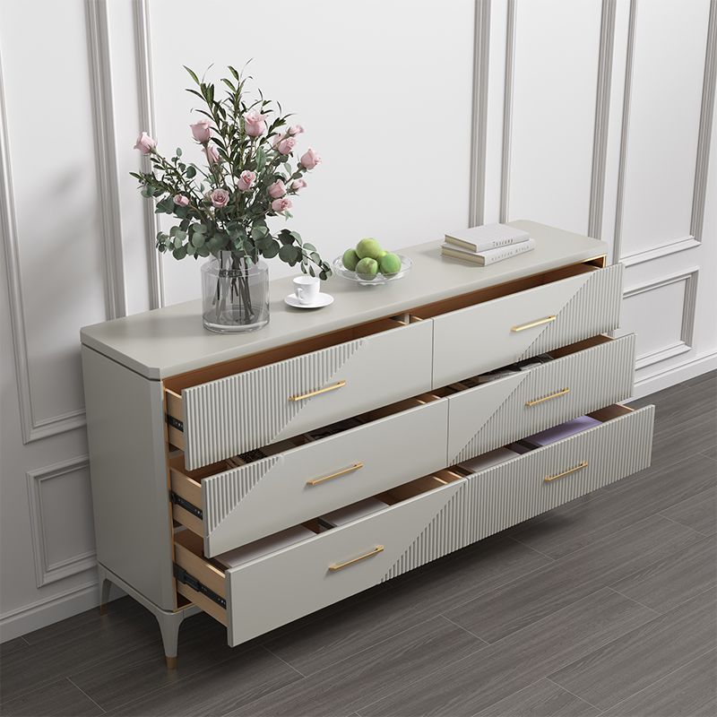 Classic Glam Double Dresser Birch Storage Chest with Drawers for Bedroom