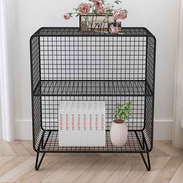 Moderne Metall Standard Bücherregal Gold und Black Iron Closed Back Bücherregal