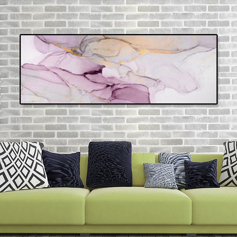 Nordic Flows Pattern Wall Art Soft Color Abstract Canvas Print for House Interior