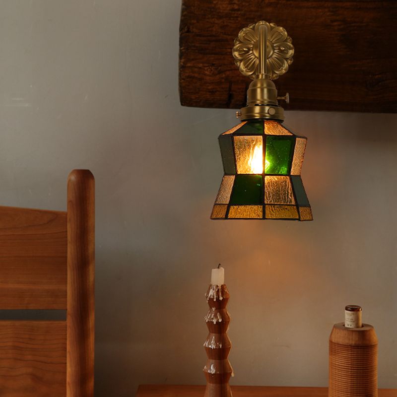 Nordic Style Vanity Light Geometry Shape Vanity Lamp with Glass Shade for Shower Room