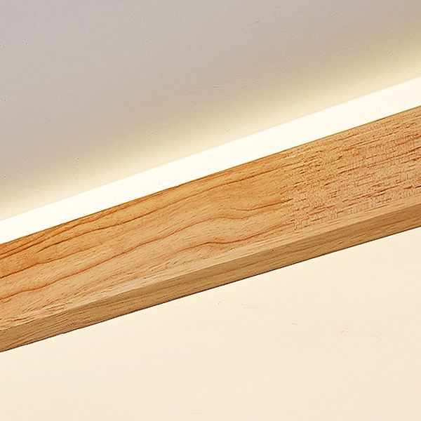 Geometrievorm LED-plafondlamp Modern hout 1-lichts inbouw voor slaapkamergang