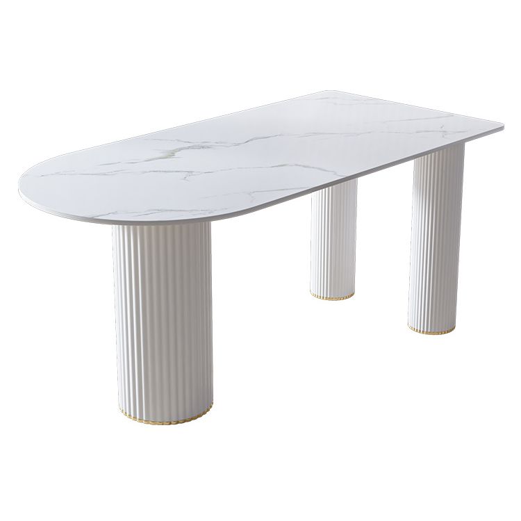 Metall zeitgenössische freie Form eines Esstischs Sintered Stone Tisch für Zuhause