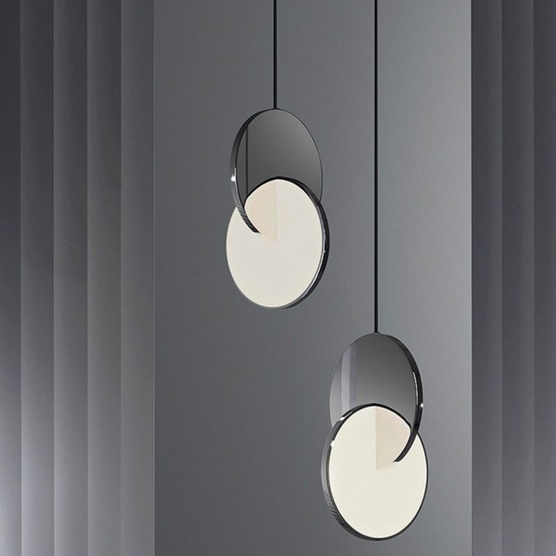 LED -Schlafzimmer Anhänger Beleuchtung Vorrichtung zeitgenössischer Stil Anhänger Lichtkit mit Kreis Metallschatten