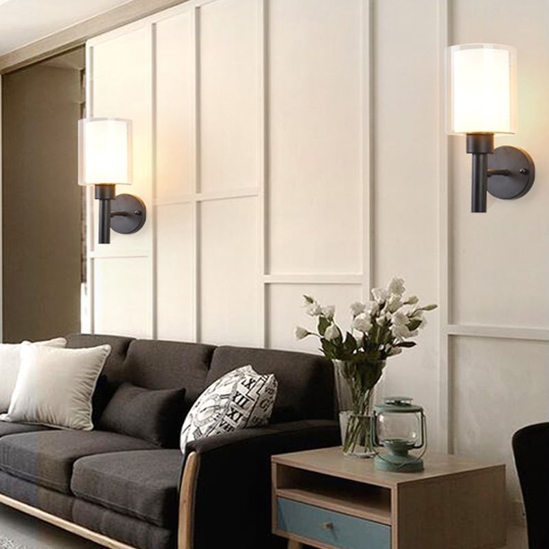 Lampada da parete in vetro di latte a 1 luce SCONCE INDUSTRIALE MONTRO MOLTO MOLTO LUCE PER CAMERA DA LETTA