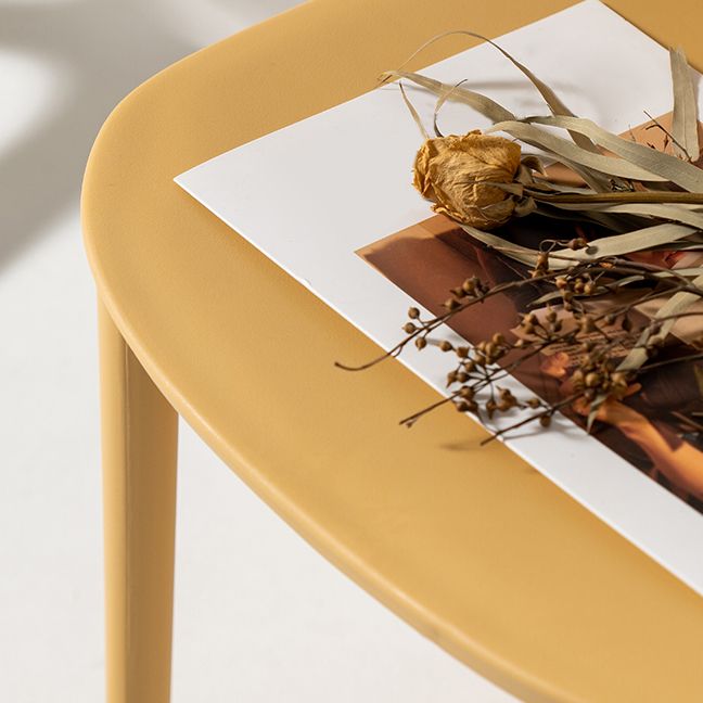 Silla de comedor de plástico de estilo nórdico, sillas laterales sin brazos para cocina (juego de 2)