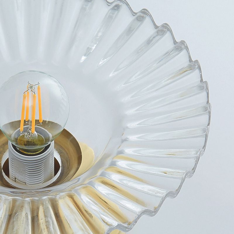 One-Light Vintage Ceiling Light Brass Metal Ceiling Mounted Fixture