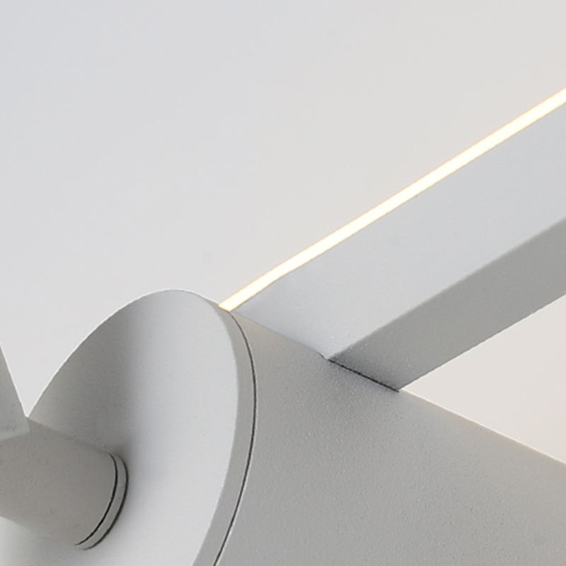 Linear Shade Mirror Wall Lighting Modern Style Metal 2 Lights Sconce Lamp