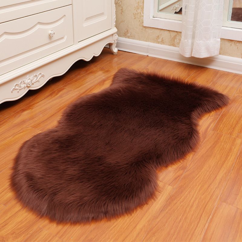 Fancy Plush Area Teppich Vollfarbener Polyester Teppich Easy Care Teppich für Wohnkultur