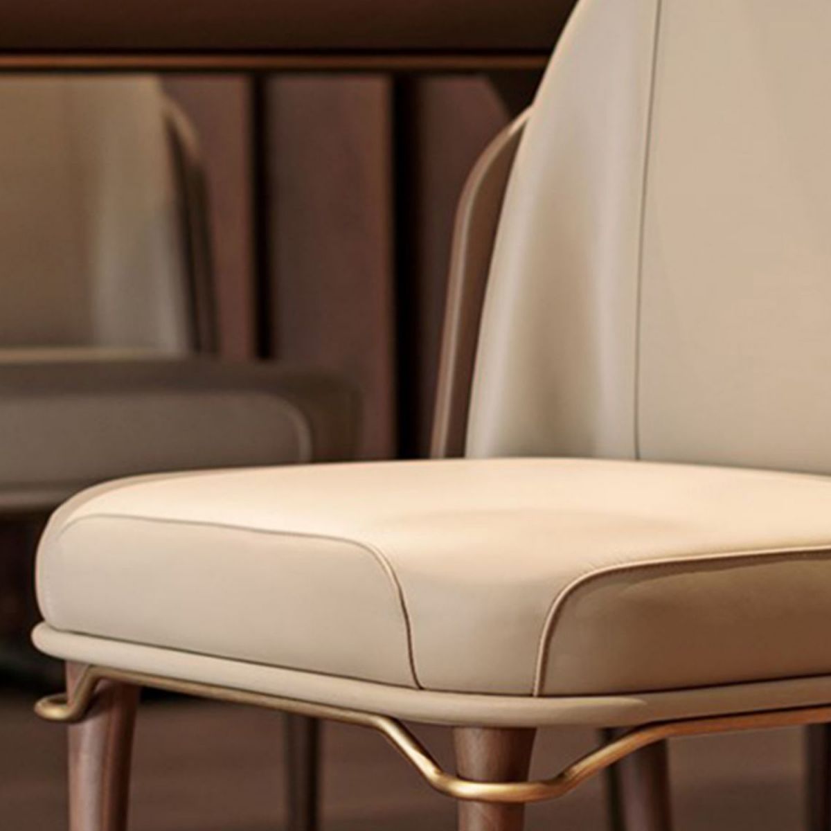 Matte Finish Parsons Dining Chair Modern Conference Room Leather Side Chair