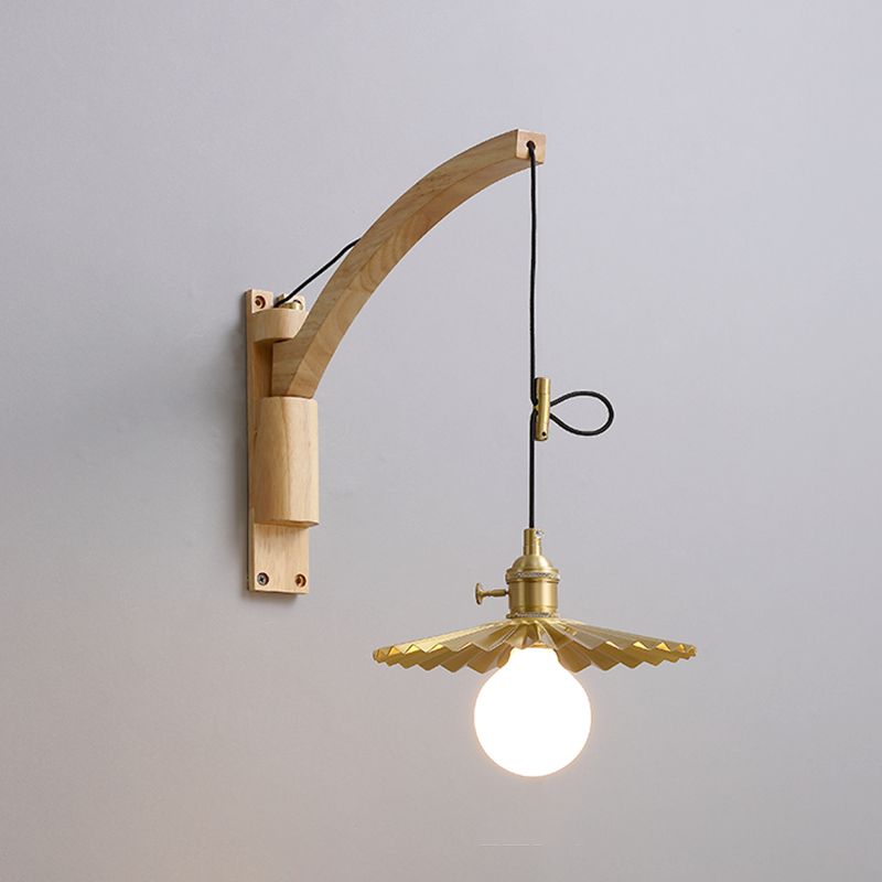Wood Wall Sconce Light Modern Creative Wall Light for Bedroom