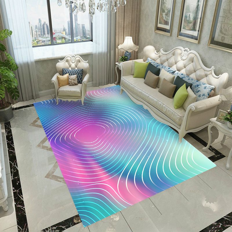 Artistic Abstract Pattern Carpet Fancy Indoor Rug Polyester Non-Slip Area Rug for Living Room