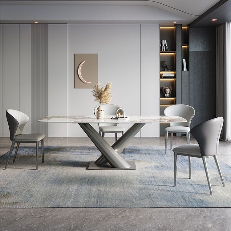 Contemporary 1/4/5/7 Pieces Dining Set Sintered Stone Dining Room Set