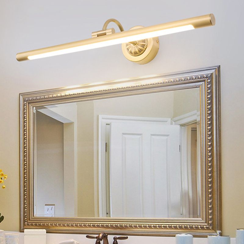 Testa regolabile Light LED lineare Luce moderna Minimalismo Brass Vanity Luce neutra per mobile da bagno