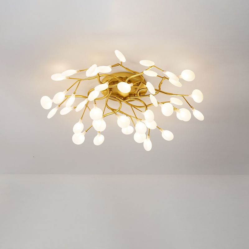 Firefly Flush Ceiling Light Contemporary Metal Living Room LED Flush Mount Lighting