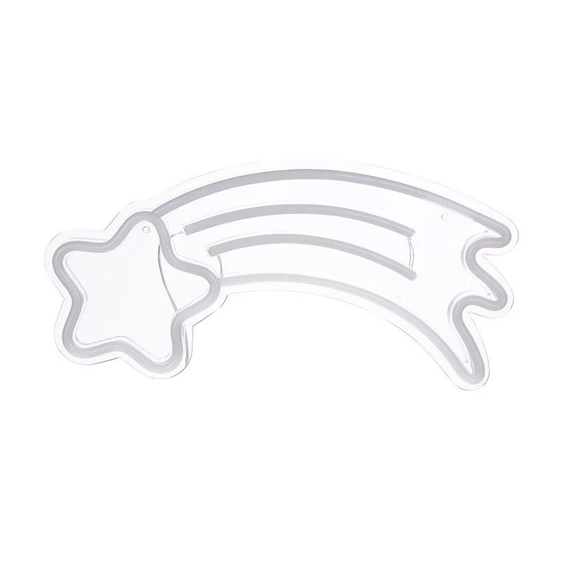 Shooting Star Mini Nightstand Light Cartoon Style Plastic USB Powered LED Night Lamp