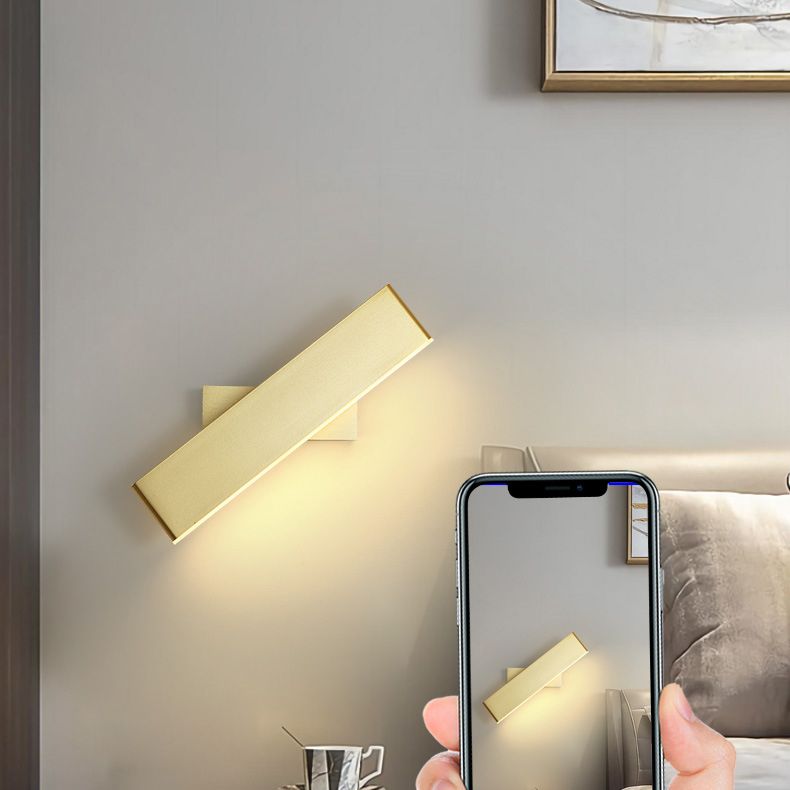 Rectangular Wrought Iron Wall Sconce in Modern Minimalist Style Macaron Wall Lamp with Acrylic Shade