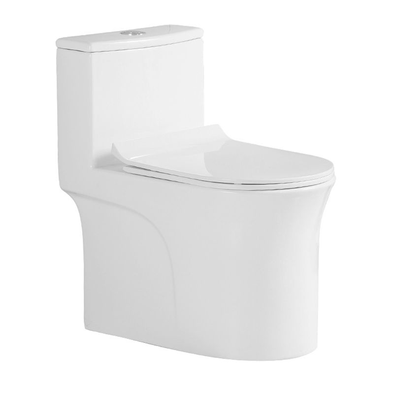 Floor Mounted Porcelain Toilet One-Piece Toilet Modern Flush Toilet