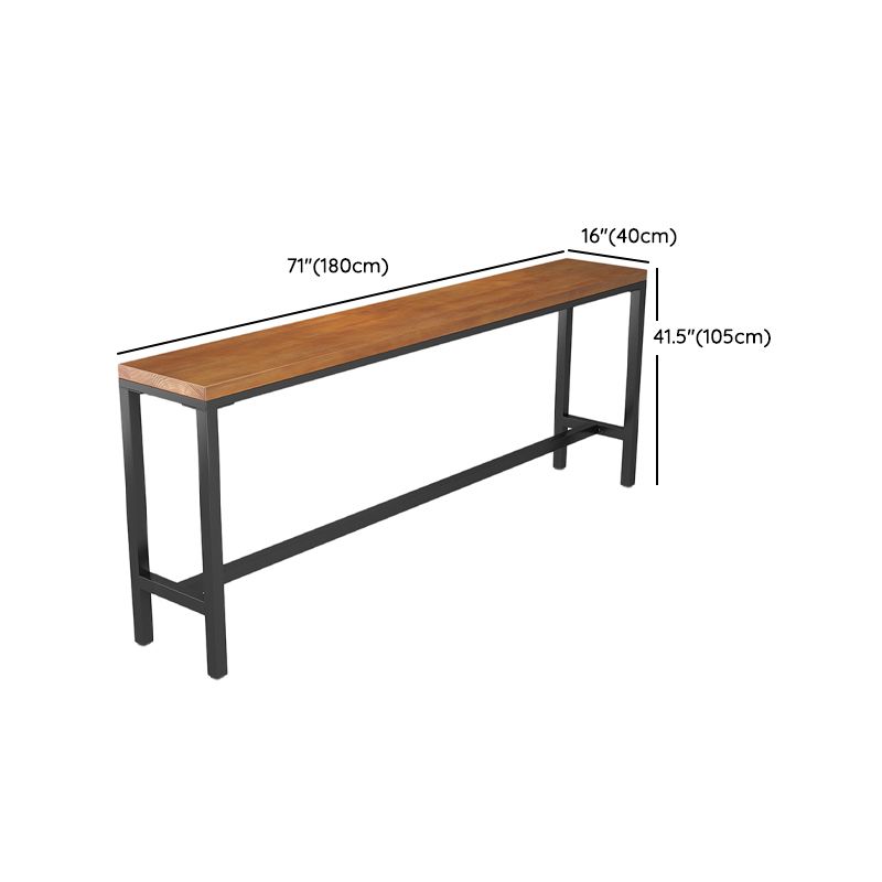 Modern Bar Pub Table Set 1/5/9 Pcs Solid Wood and Iron Bar Table and Stools