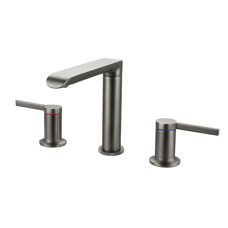Modern Deck Mounted Copper Roman Tub Faucet Low Arc Roman Tub Faucet Set