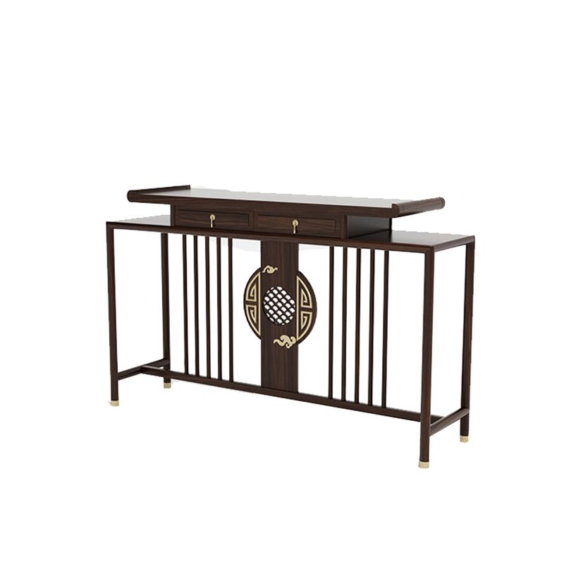 Rectangle Shape Contemporary Console Table Dark Brown Console Sofa Table