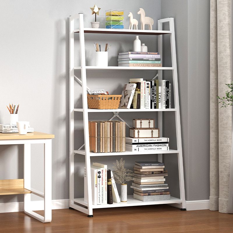 Modern Home Steel Book Shelf Ladder 12"W Matte Finish Bookcase