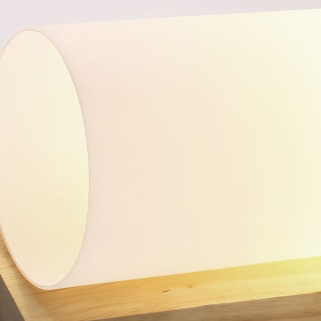 Moderne Stil Zylinderwand Schanckbeleuchtung Holz 1 leichte Wandmontagelampen
