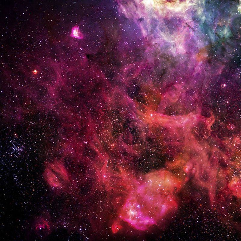 Purple and Pink Simplicity Mural Full Size Galaxy Wall Art for Ceiling, Personalized Size Available