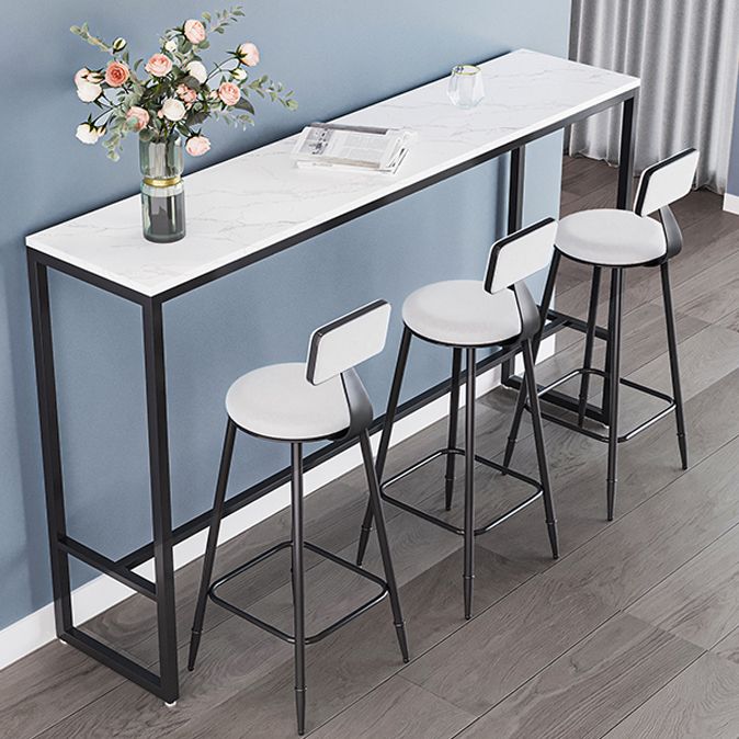 Scandinavian Matte Finish Velvet Counter Stool Footrest Home Barstool