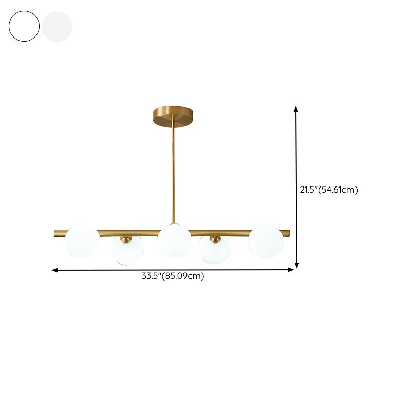 Glass Globe Island Lighting Modern Multiple-Light Island Pendant Lights