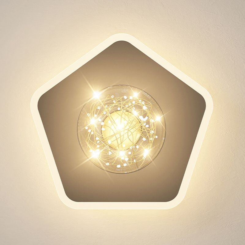 Black LED Ceiling Light Modernism Flush Mount Lighting for Kitchen
