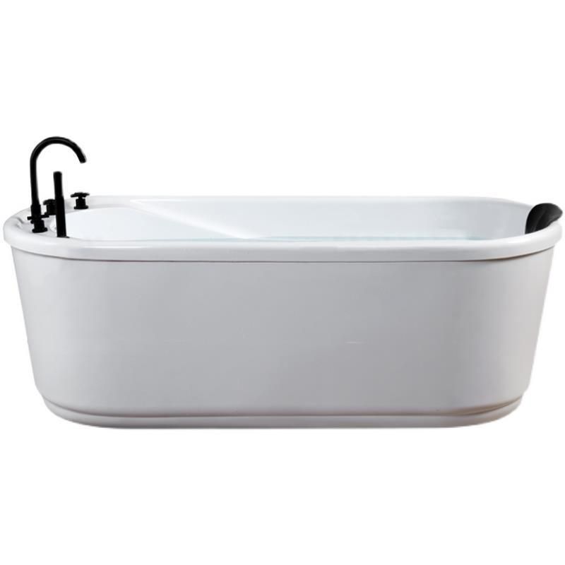 Modern Freestanding Bathtub Acrylic White Bathtub , 28.35-inch Wide (Board not Included)