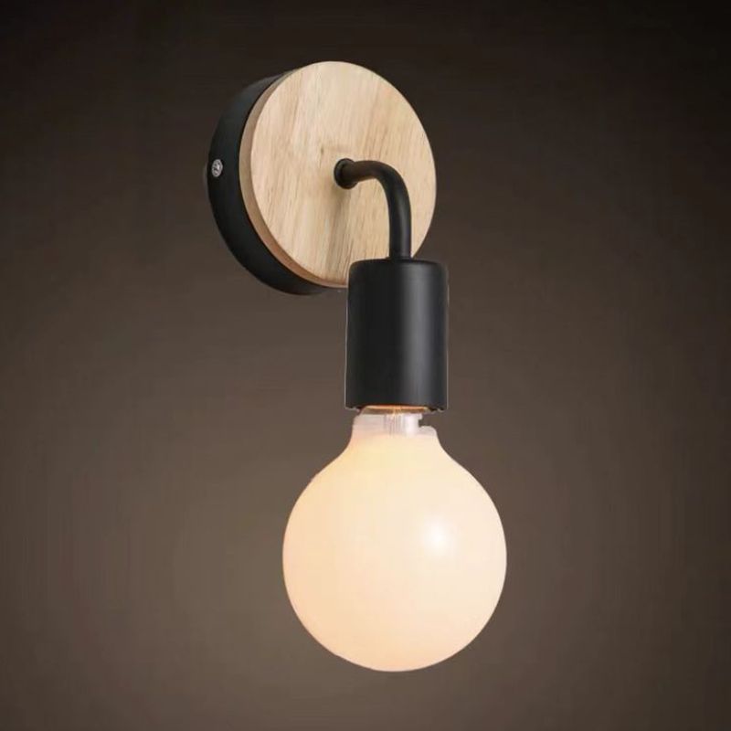 Moderne Stil Lampe Holz 1 Leichte Wandbeleuchtung für Schlafzimmer