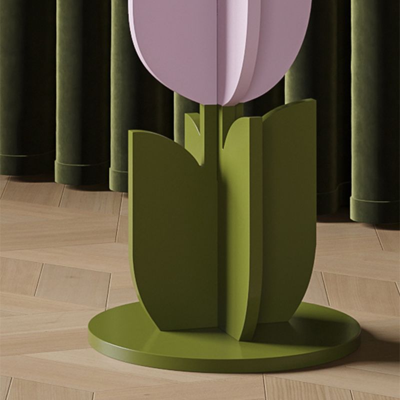 Modern Style Colored Irregular Side Table Faux Wood End Table Set