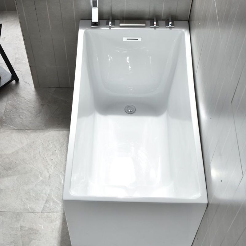 Acrylic Soaking Bathtub Antique Finish Rectangular Bathtub (Shelf not Included)