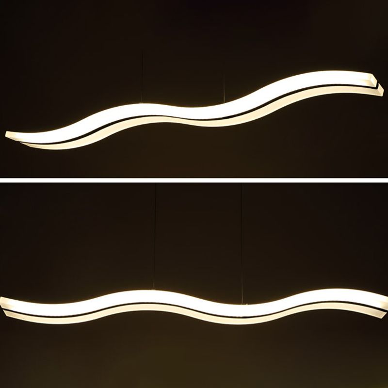 Weiße lineare LED -Insellicht im modernen künstlerischen Stil Schmiedeeisen anheiztem Licht mit Acrylschatten