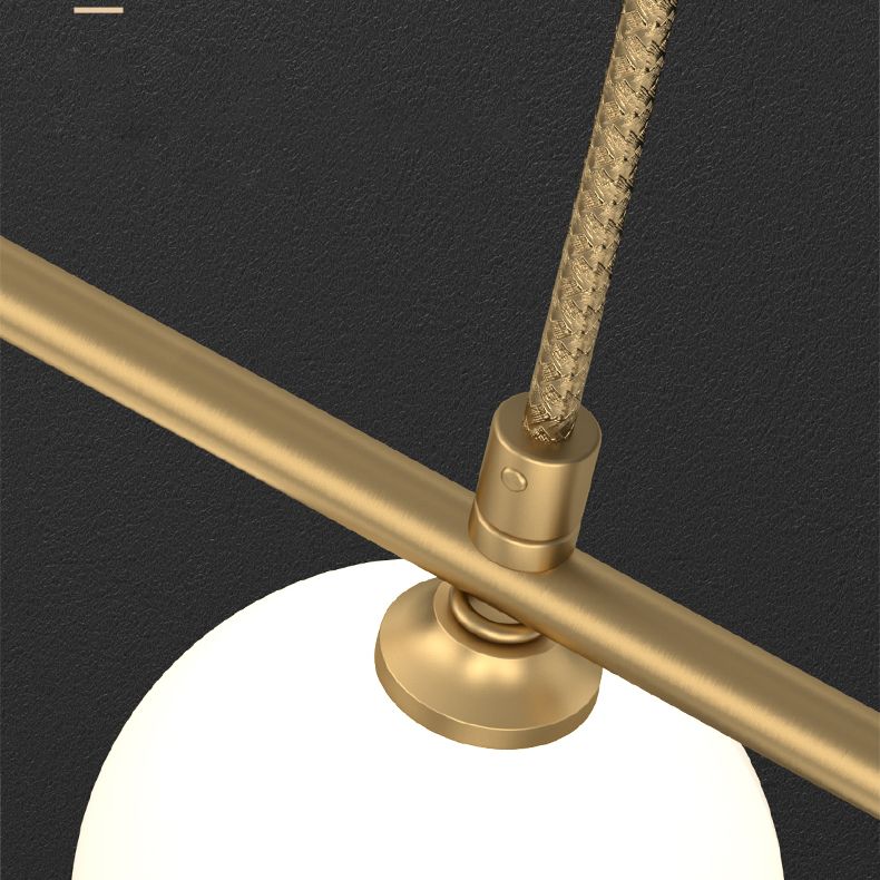 Partido de iluminación de la isla esférica Luz colgante de la isla de vidrio nórdico para comedor