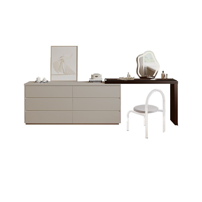 15.74" Wide Make-up Vanity White Makeup Vanity Desk Table with 6 Drawers