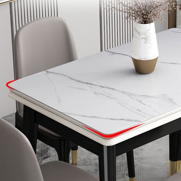 Glam-sinteren stenen rechthoek eetkamer set ruimtebesparende ontwerp eettafel meubels
