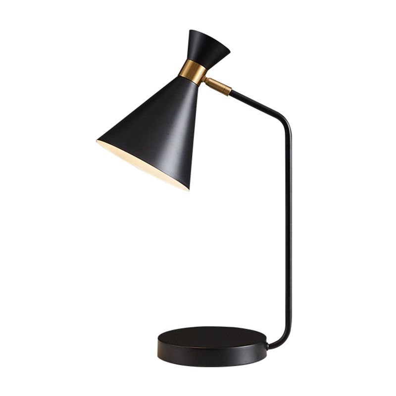 Minimalistischer ausgeweiterter Tisch Licht Metallic 1 Leichte Wohnzimmer Lesebuchlampe in Weiß/Schwarz -Finish
