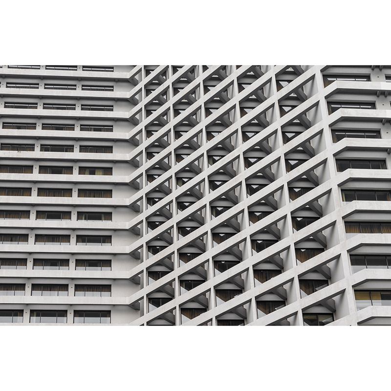 City Building Mural Decal Modern Mildew Resistant for Meeting Room, Custom Size