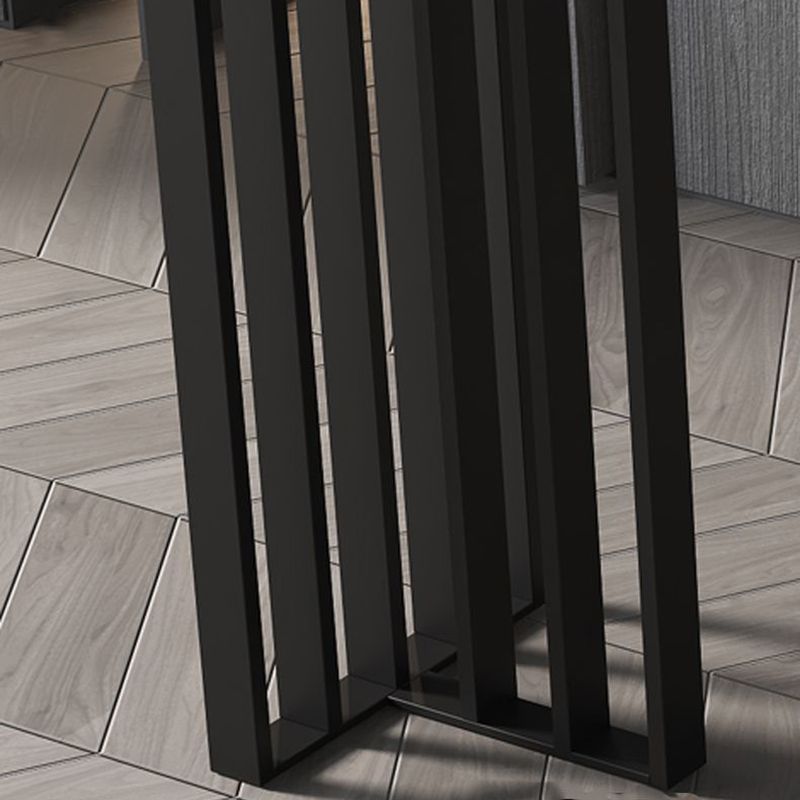 Metal Double pedestal Bar Table Modern Rectangle Bar Height Table